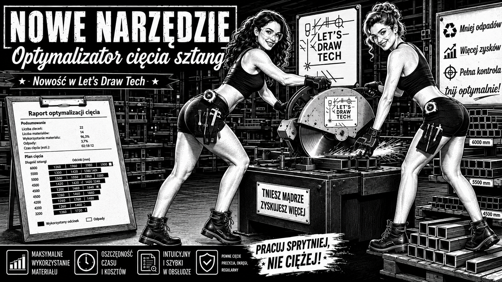 Optymalizator cięcia sztang.