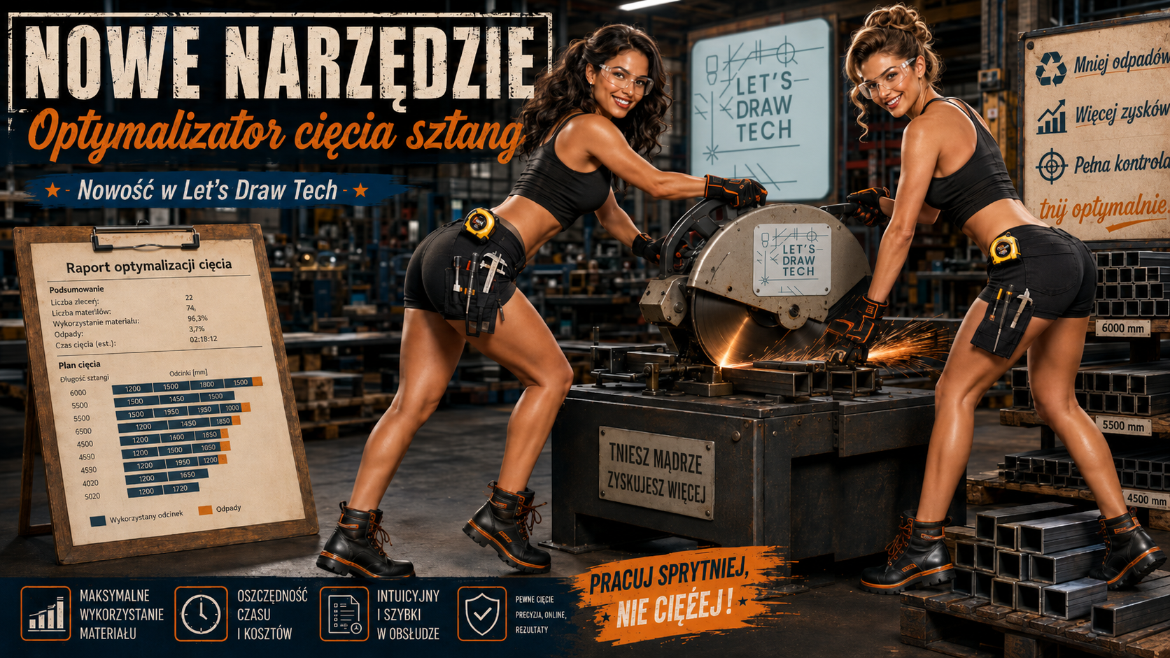 Ostre cięcie, ale  zoptymalizowane.